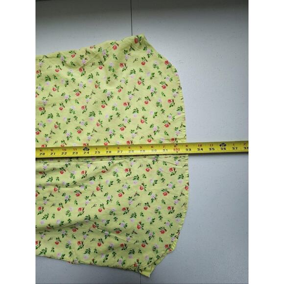 Victoria Secret Shirt Womens Extra Small Yellow Floral Button Front Sleep - Picture 14 of 16